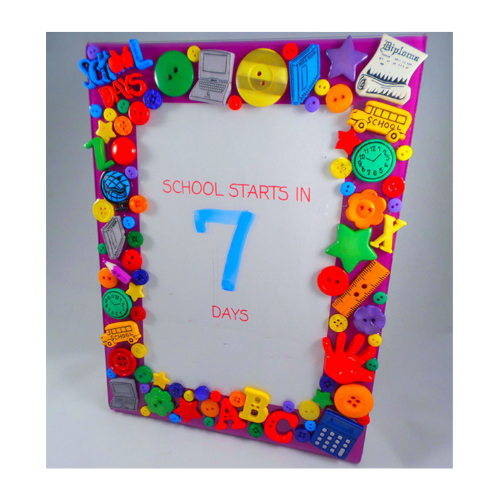 DIY First Day Countdown Button Frame – Buttons Galore and More