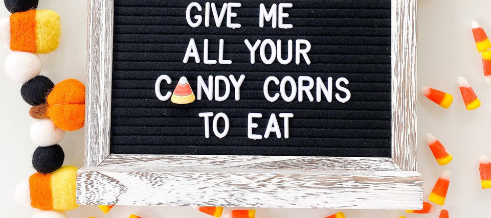 Mini Tutorials: Candy Corn Bow & Letter Board Accent - Buttons Galore and More