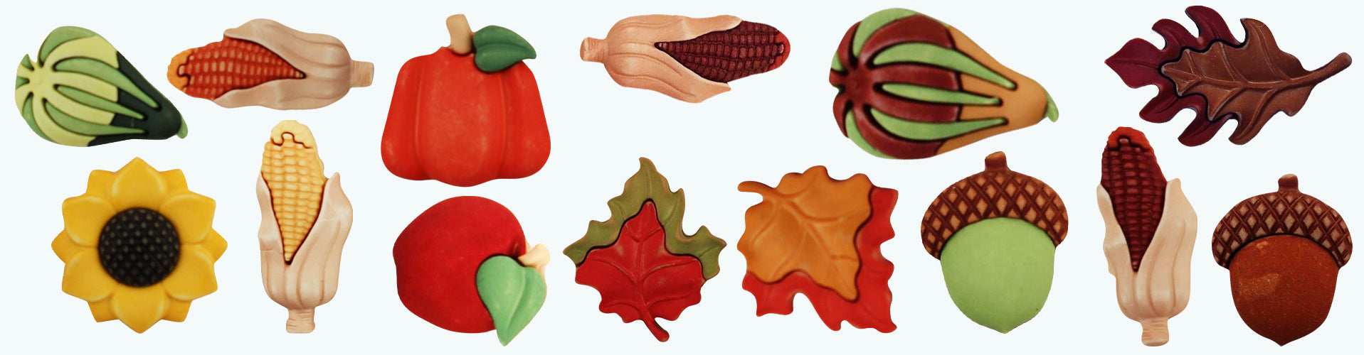 Harvest & Fall Themed 3D Buttons | Buttons Galore and More