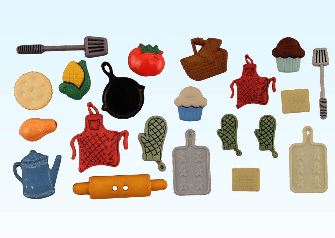 Design Button Food Food Theme Decorative Novelty Buttons for sewing, crafts, scrapbooks ...