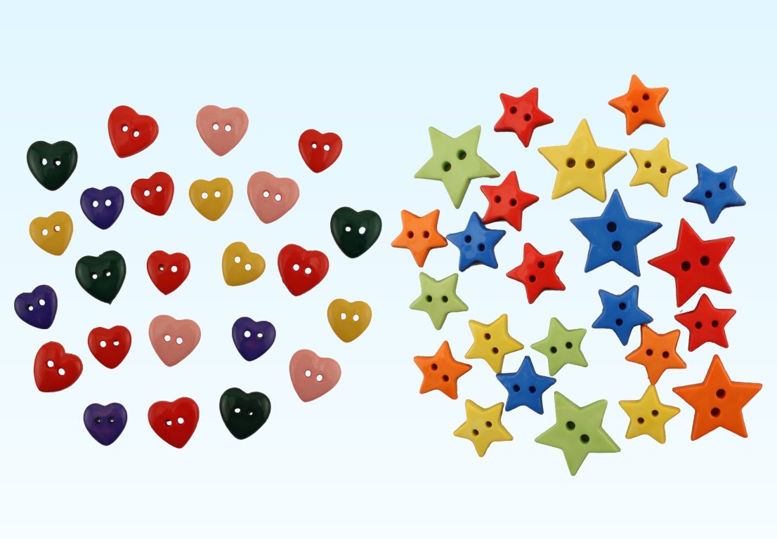Hearts & Stars Themes | Buttons Galore and More