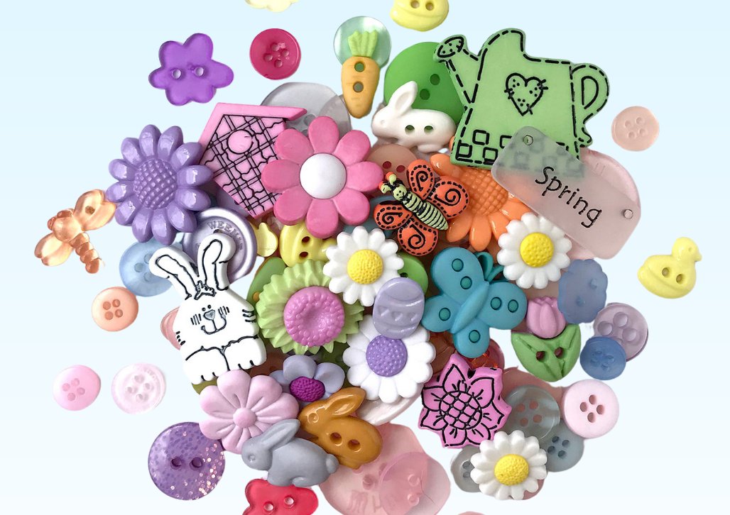 Spring Themed Buttons | Spring Embellishments and Accents – Buttons ...