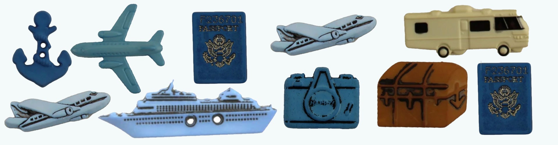 Travel Single Bulk Buttons | Buttons Galore and More