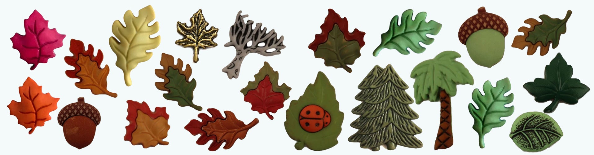 Trees & Leaves Single Bulk Buttons | Buttons Galore and More