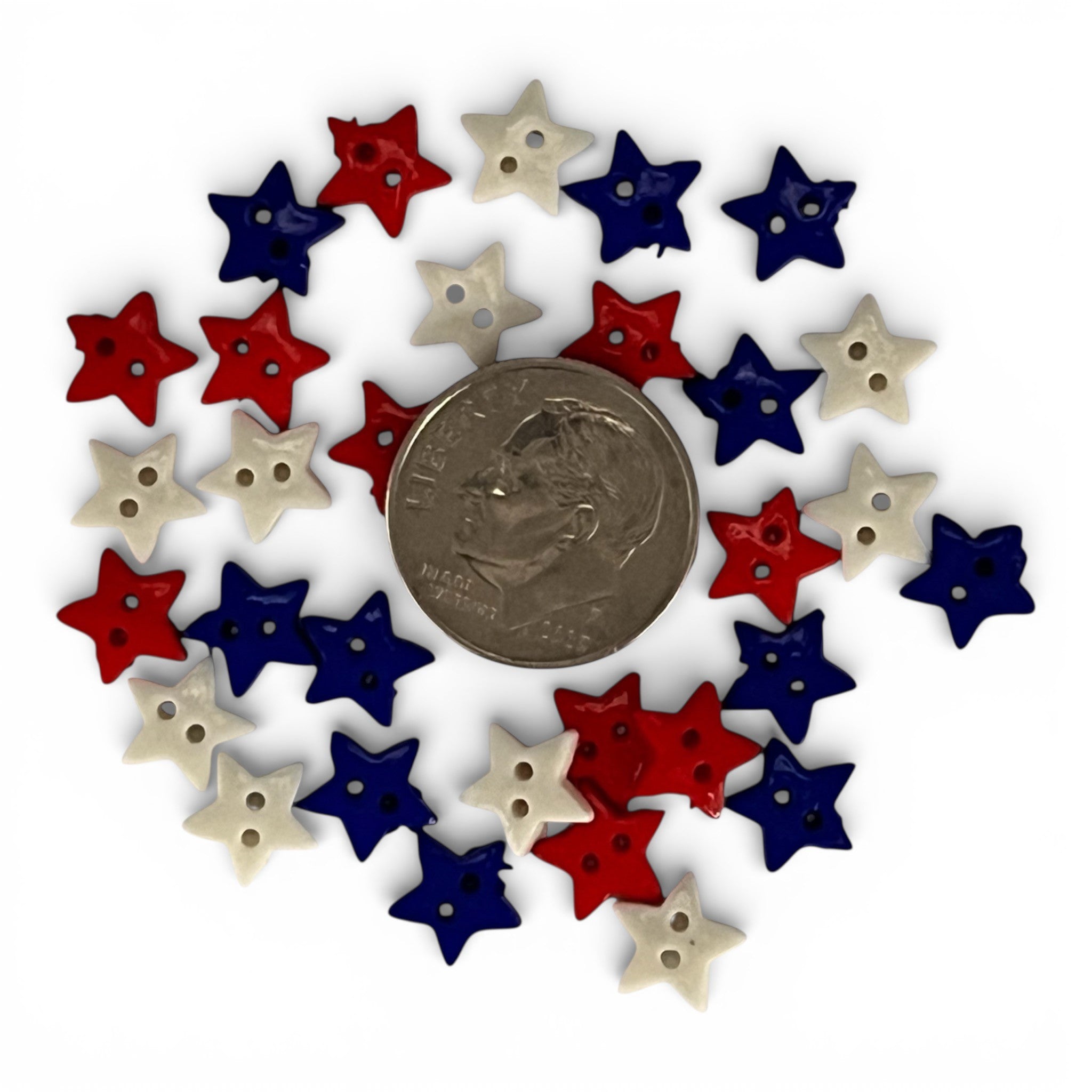 America 250 Americana Mini Star Buttons – Buttons Galore and More