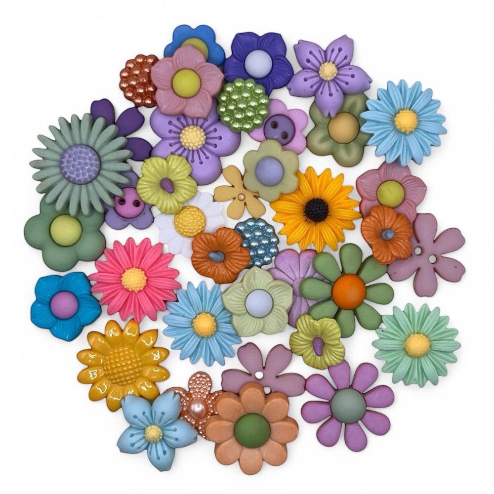 Flower Button DIY Craft Kit – Buttons Galore and More