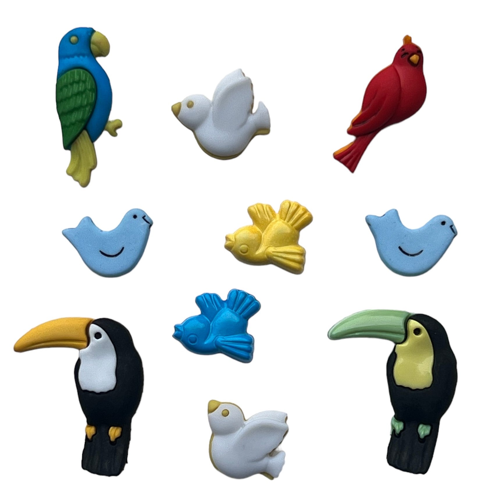Feathered Friends Craft Buttons