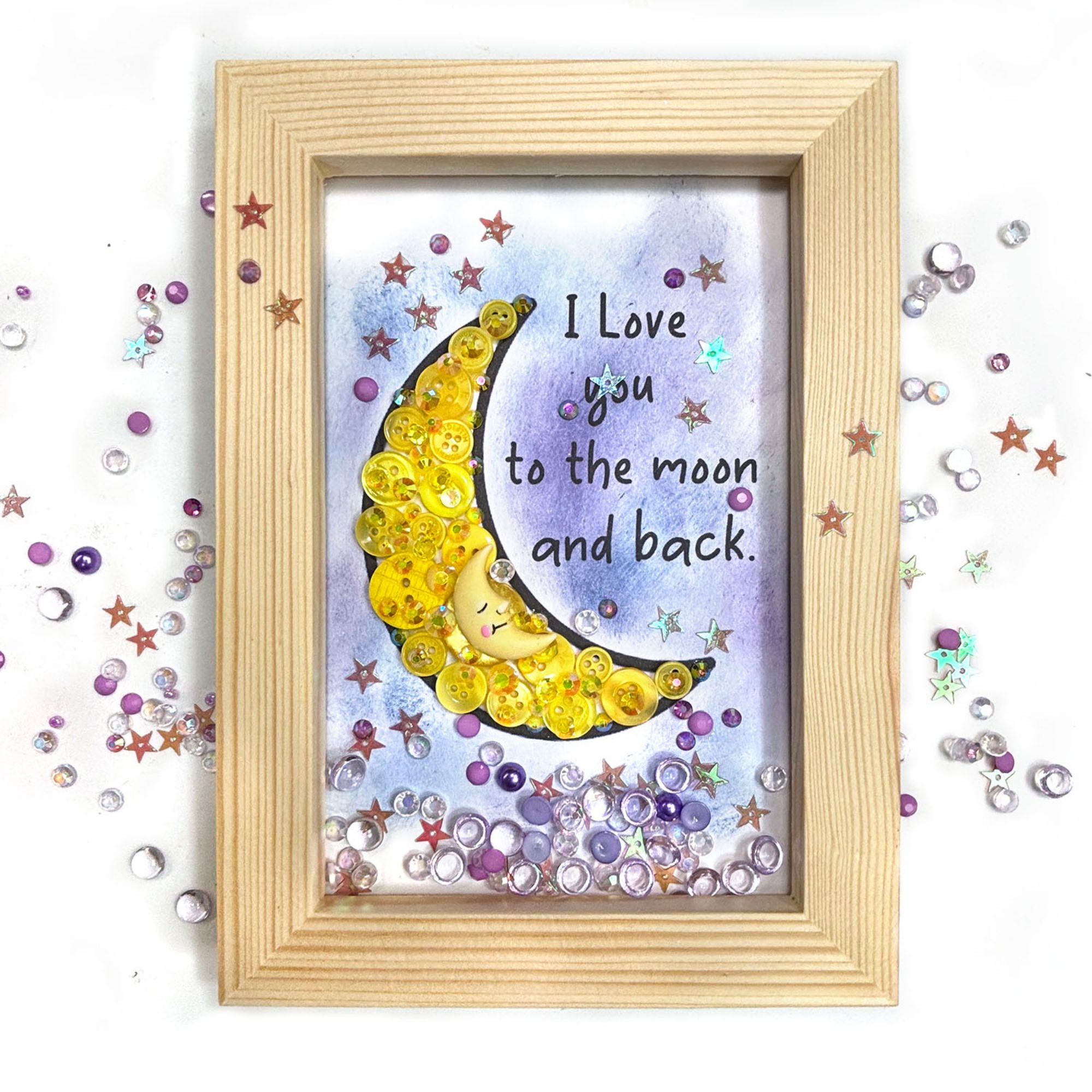 Love You to the Moon DIY Frame Craft Kit – Buttons Galore