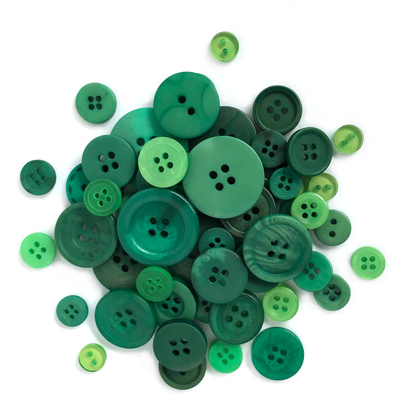 Green Bulk Buttons for Sewing & Button Crafts