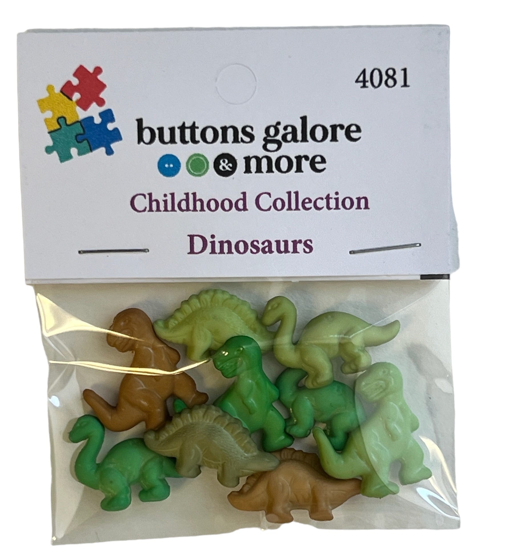 Dinosaur Theme Sewing & Craft Buttons