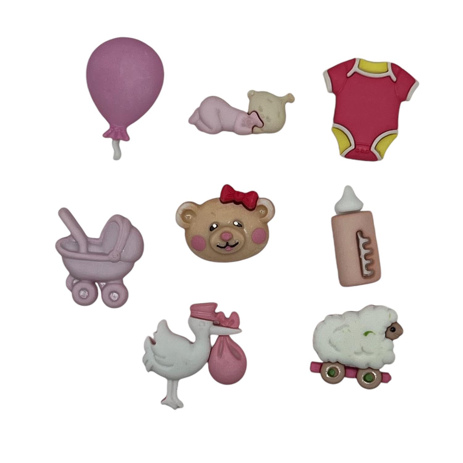 Baby Girl Button Assortment – Newborn & Baby Shower Craft and Sewing B ...