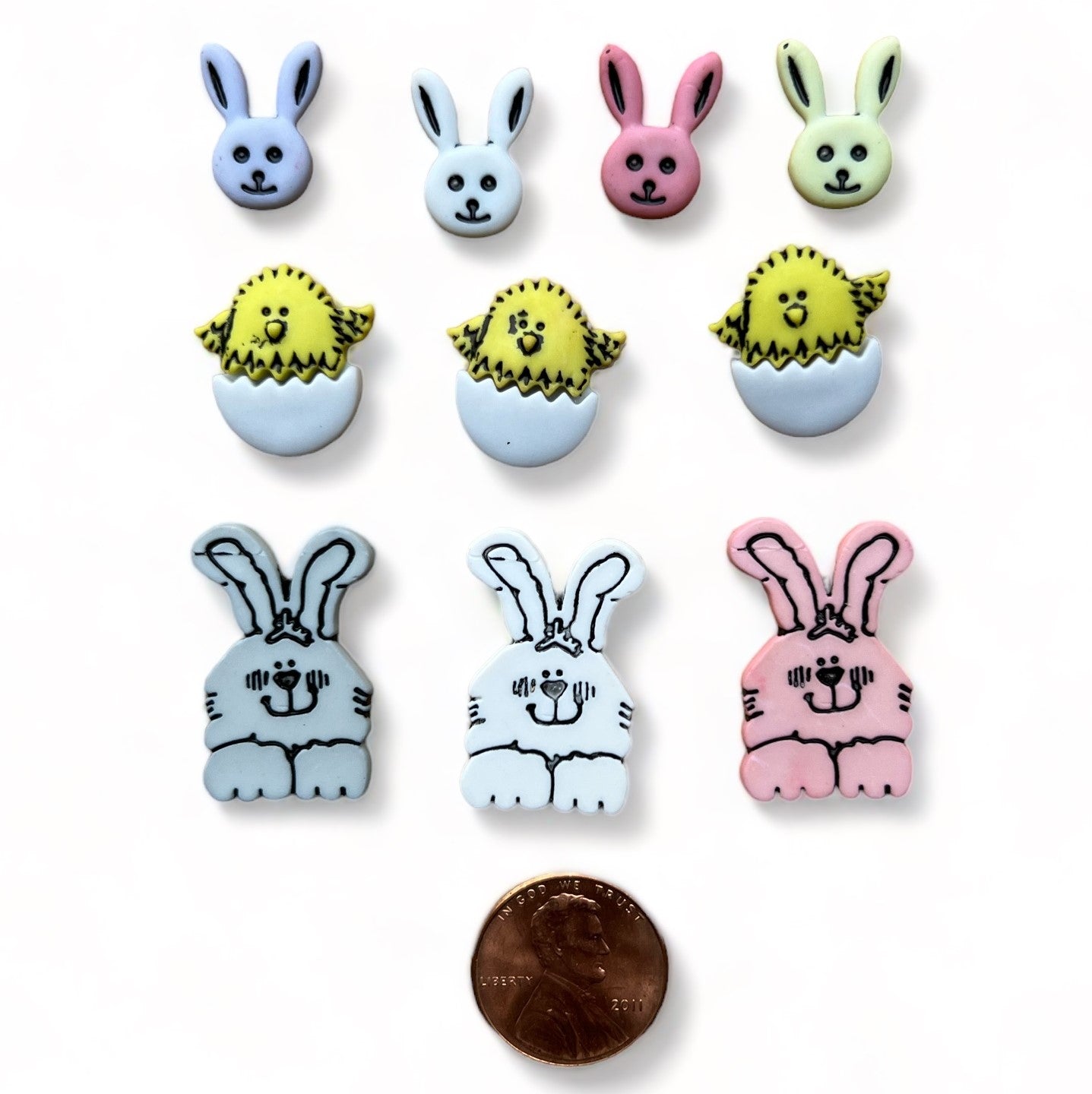 Funny Bunny Craft Buttons