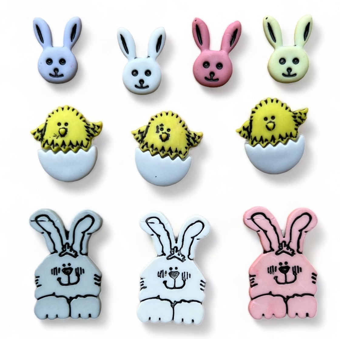 Funny Bunny Craft Buttons