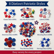 Patriotic Craft and Sewing Button Variety Pack – 8 packs