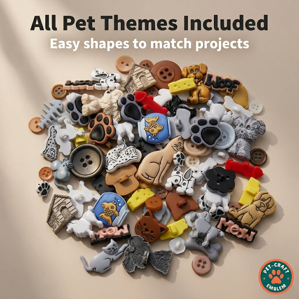 Pet Button Super Value Pack - 100 Buttons