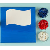 DIY American Flag Button Art Kit – 8x10 Canvas Craft Kit