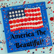 DIY American Flag Button Art Kit – 8x10 Canvas Craft Kit