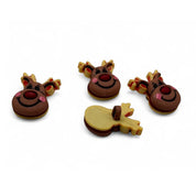 Reindeer Craft Button – Christmas Rudolph Embellishment