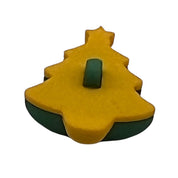 Christmas Tree Craft Button – Holiday Tree with Star & Ornaments