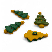 Christmas Tree Craft Button – Holiday Tree with Star & Ornaments