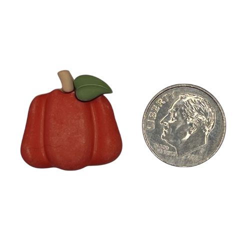Harvest Pumpkin Craft Button – Fall & Thanksgiving Embellishment