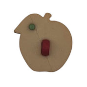 Red Apple Craft Button – Fall, Back-to-School & Harvest Embellishment