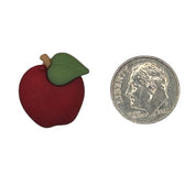 Red Apple Craft Button – Fall, Back-to-School & Harvest Embellishment