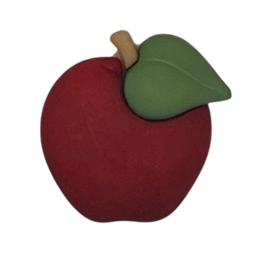 Red Apple Craft Button – Fall, Back-to-School & Harvest Embellishment