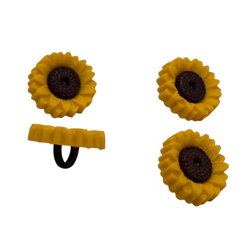 Sunflower Craft Button – Autumn & Harvest Sewing Embellishment