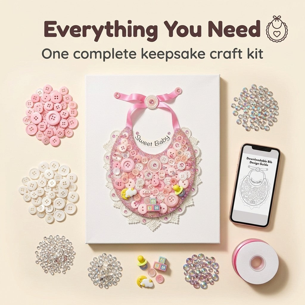 Baby Bib Canvas DIY Craft Kit