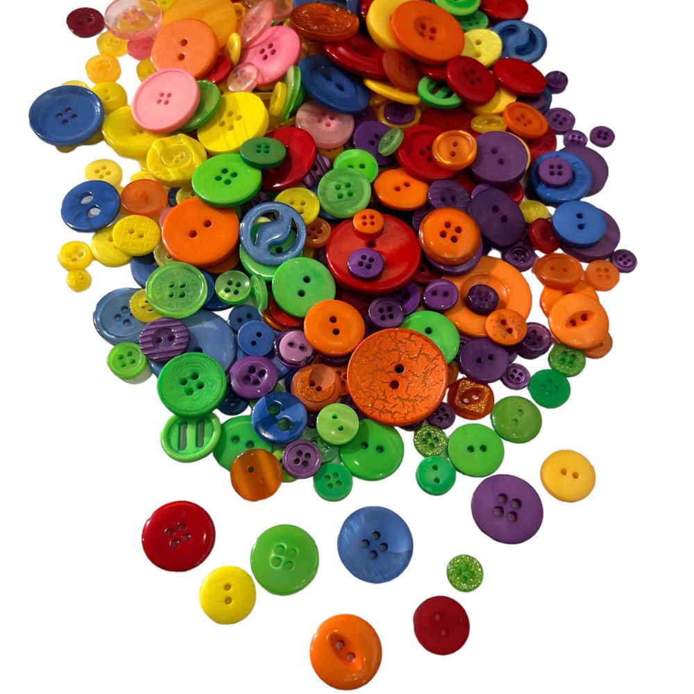 Mixed Color Assorted Sizes Round Buttons for Crafts Sewing Scrapbooks ...