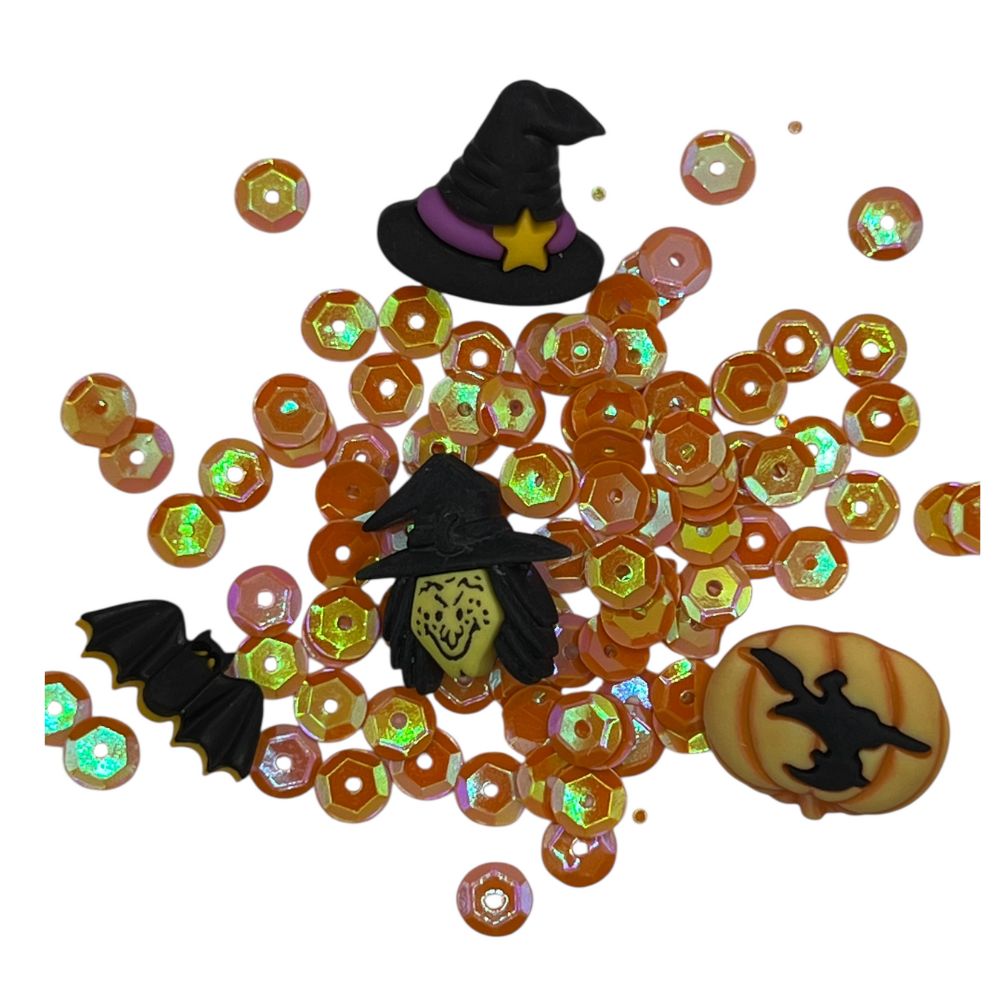 DIY Witch Hat Button Wreath Kit – Halloween Home Décor