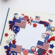 Patriotic Craft and Sewing Buttons – 50 Piece Button Assortment
