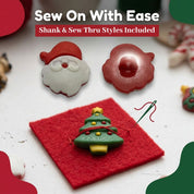 Christmas Novelty Buttons Assortment