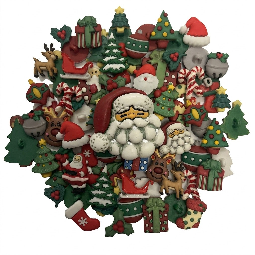 Christmas Novelty Buttons Assortment
