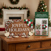 Christmas Craft Embellishment Bundle – 6-Pack Holiday Buttons, Beads & Sequins