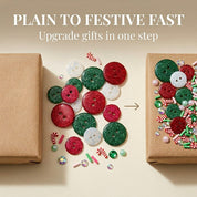 Christmas Craft Embellishment Bundle – 6-Pack Holiday Buttons, Beads & Sequins