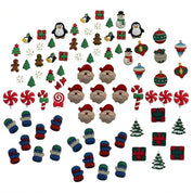 Christmas Collection Bundle – 6 Themed Packs, 50+ Piece Novelty Holiday Button Set