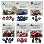 Christmas Collection Bundle – 6 Themed Packs, 50+ Piece Novelty Holiday Button Set