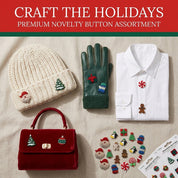Christmas Collection Bundle – 6 Themed Packs, 50+ Piece Novelty Holiday Button Set