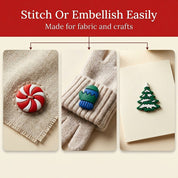 Christmas Collection Bundle – 6 Themed Packs, 50+ Piece Novelty Holiday Button Set