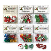 Christmas Craft Buttons – 50+ Piece 3D Holiday Assortment Novelty Buttons for Sewing, Scrapbooking, DIY Decor & Card Making