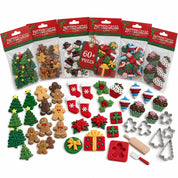 Christmas Buttons Assortment – 50+ Piece Holiday Craft & Sewing Button Bundle, 6 Unique Packs