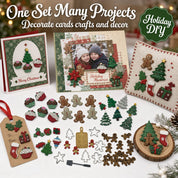 Christmas Buttons Assortment – 50+ Piece Holiday Craft & Sewing Button Bundle, 6 Unique Packs
