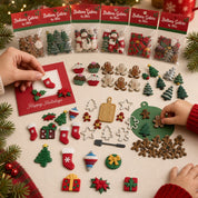 Christmas Buttons Assortment – 50+ Piece Holiday Craft & Sewing Button Bundle, 6 Unique Packs