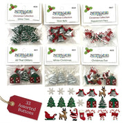 Christmas Buttons for Crafts – 33 Piece Holiday Assortment 3D Novelty Buttons for Sewing, Scrapbooking, Card Making