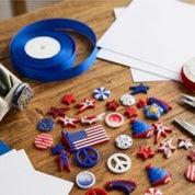 Patriotic Craft and Sewing Buttons – 50 Piece Button Assortment