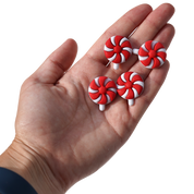Candy Cane & Peppermint Christmas Buttons – Assorted Holiday Craft & Sewing Embellishments