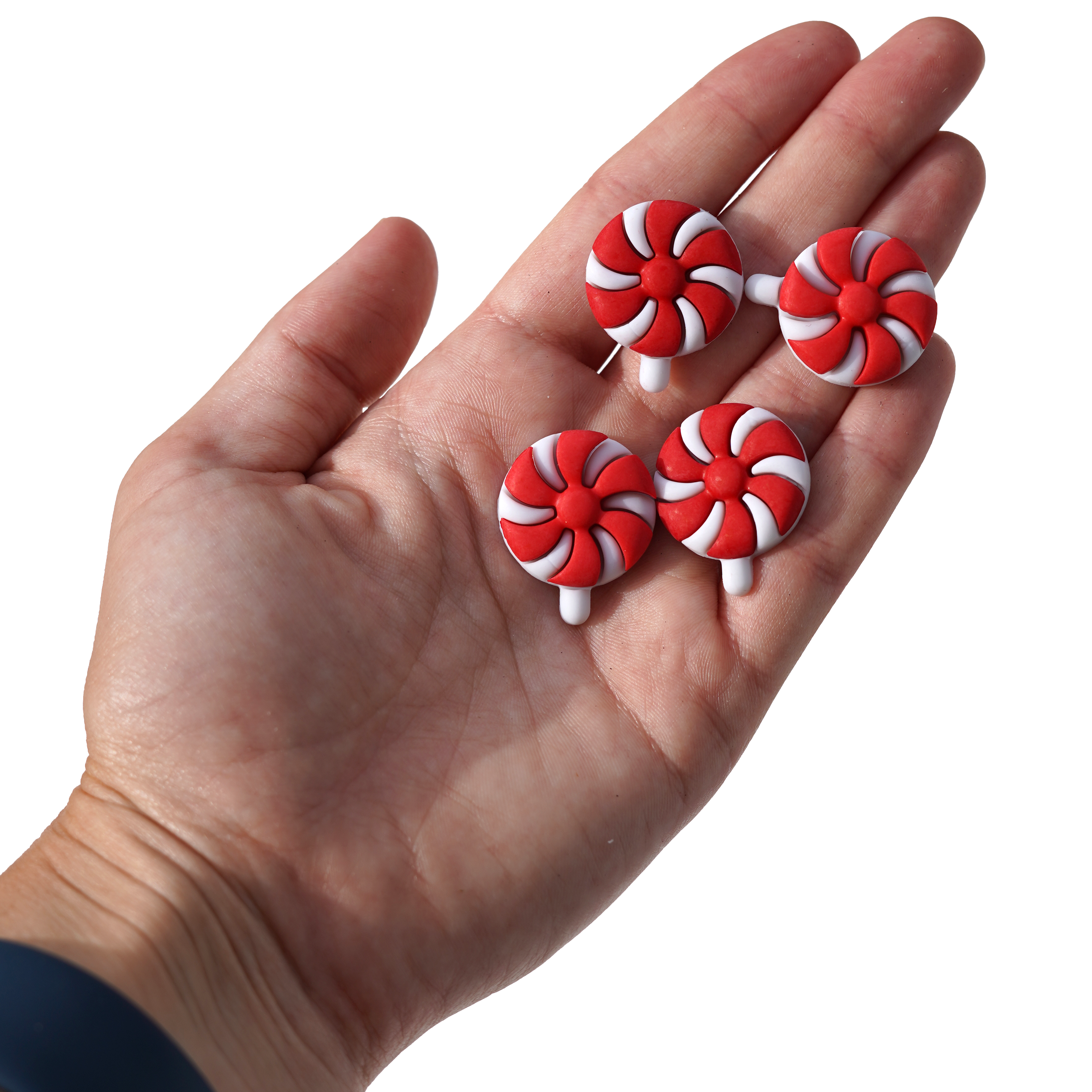 Candy Cane & Peppermint Christmas Buttons – Assorted Holiday Craft & Sewing Embellishments