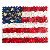 America 250 Button Jar – Red, White & Blue Hand-Dyed Sewing Buttons